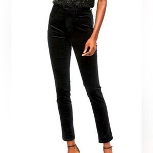 GUC 8L Banana Republic Blk Velvet Sloan Fit Ankle Pant